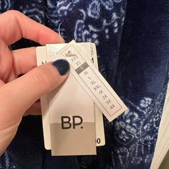 BP.‎ Fleece Navy Bandana Patchwork Jacket - Picture 5 of 7